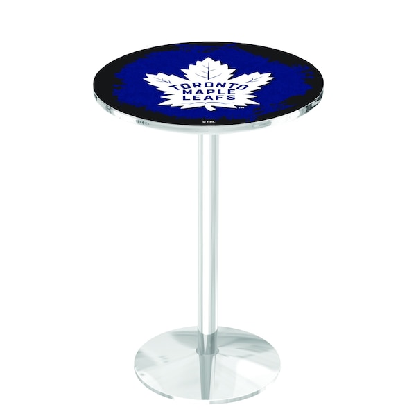 42" Chrome Toronto Maple Leafs Pub Table